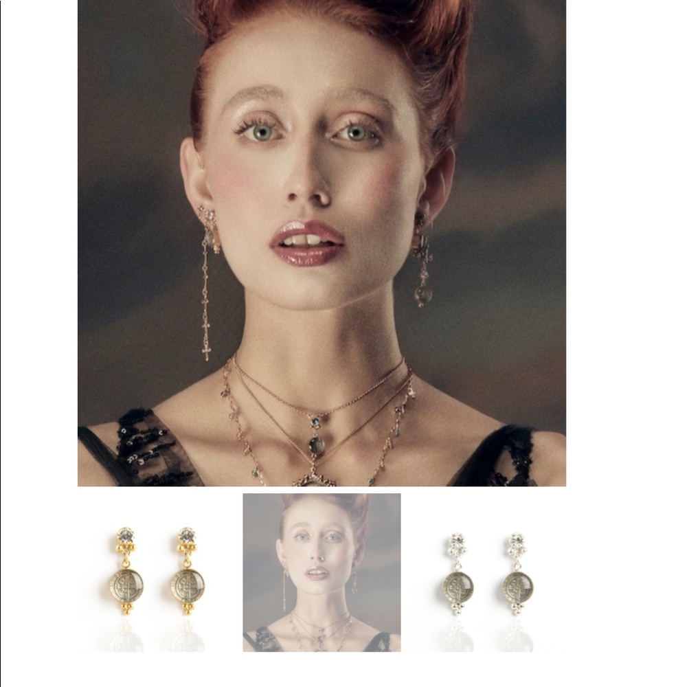 ❤️Virgins Saints & Angels Allegra Earrings NEW Retail $229 - Picture 2 of 5